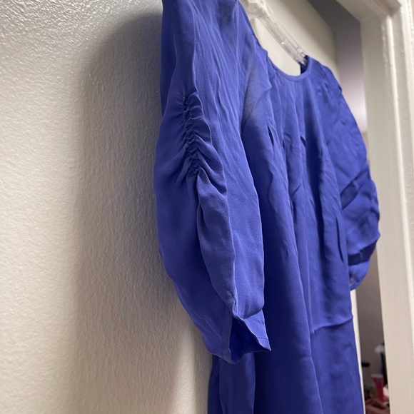 Joie Blue Puff Gathered Short Sleeve Top - Picture 4 of 4